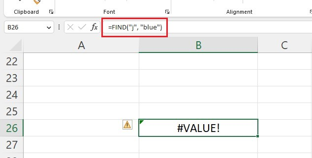 The formula FIND ("B", "green") gives the result 2. Because the substring "b" comes in the second position in the word "green."