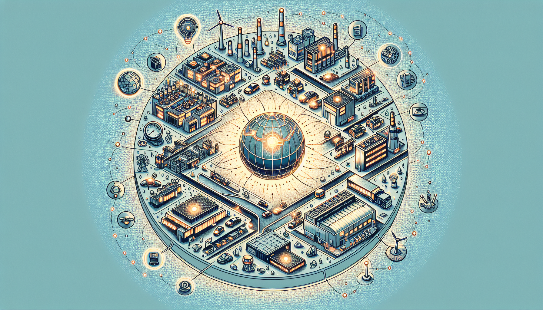 Illustration of semiconductor manufacturing network