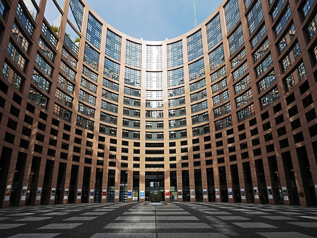 european parliament, strasbourg, patio