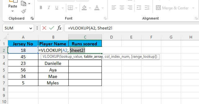 Type the sheet name or the reference sheet.
