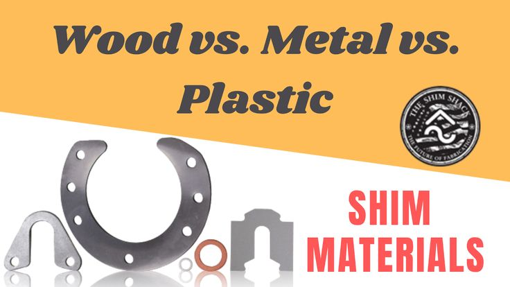 Wooden, plastic, and metal shims in different shapes