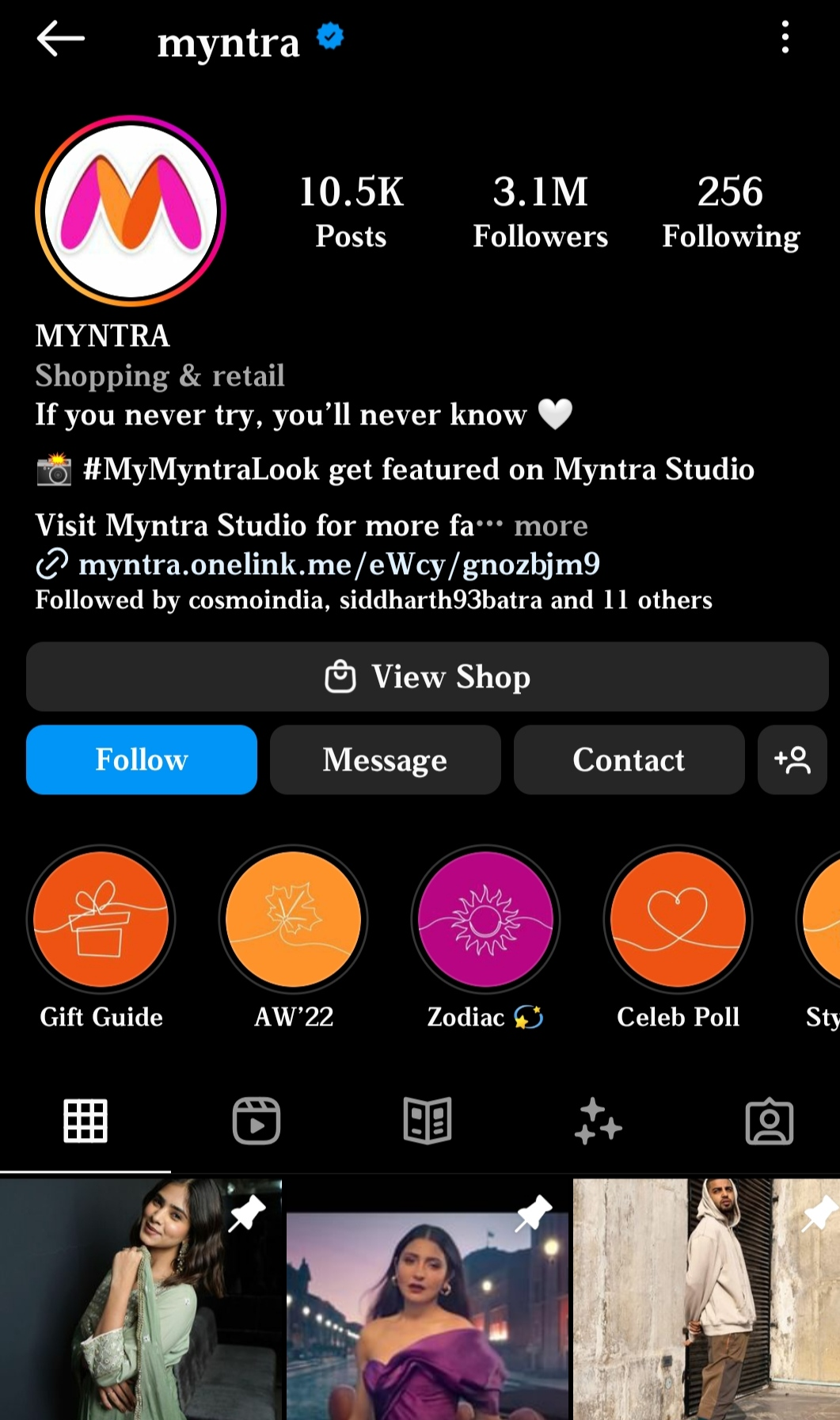 Myntra Instagram Marketing 