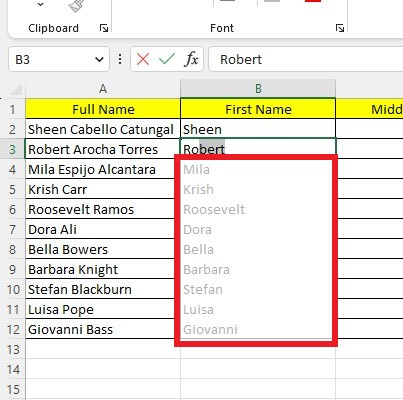 How to Split or Reverse First Last Names in Excel