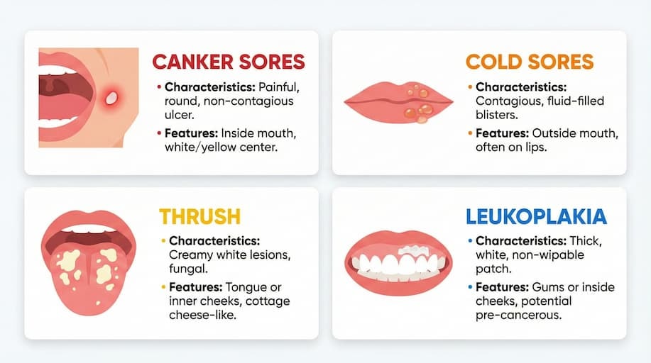 Other Conditions That Look Like White Canker Sores
