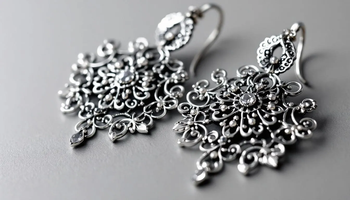 The image showcases a collection of beautifully crafted handmade silver earrings, including both hoop and stud styles, designed for everyday wear. Each piece, made from high-quality sterling silver, emphasizes simplicity and elegance, making them perfect statement earrings for any occasion.