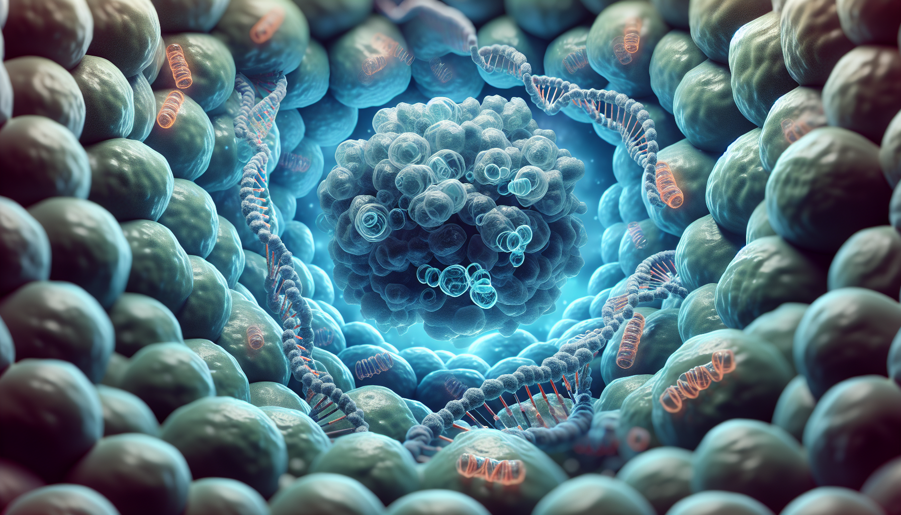 Illustration of genetic mutations linked to colon cancer