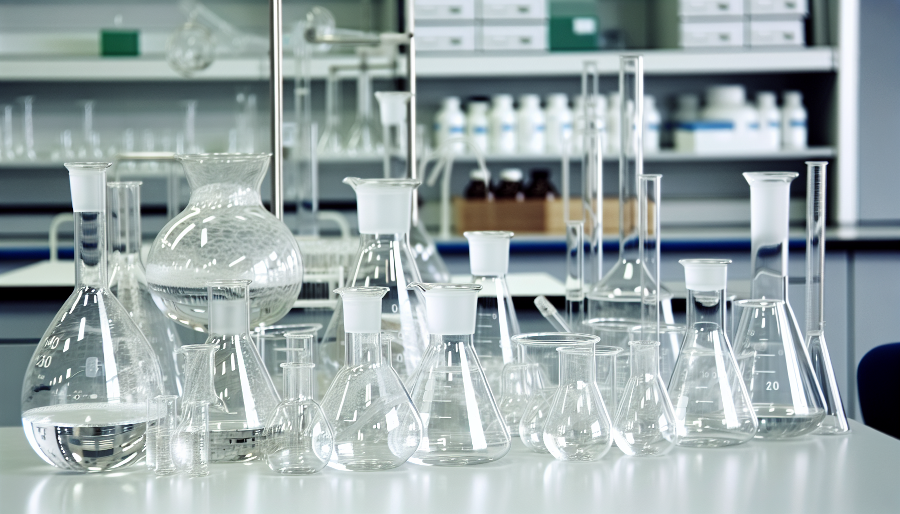 Various chemistry glassware types