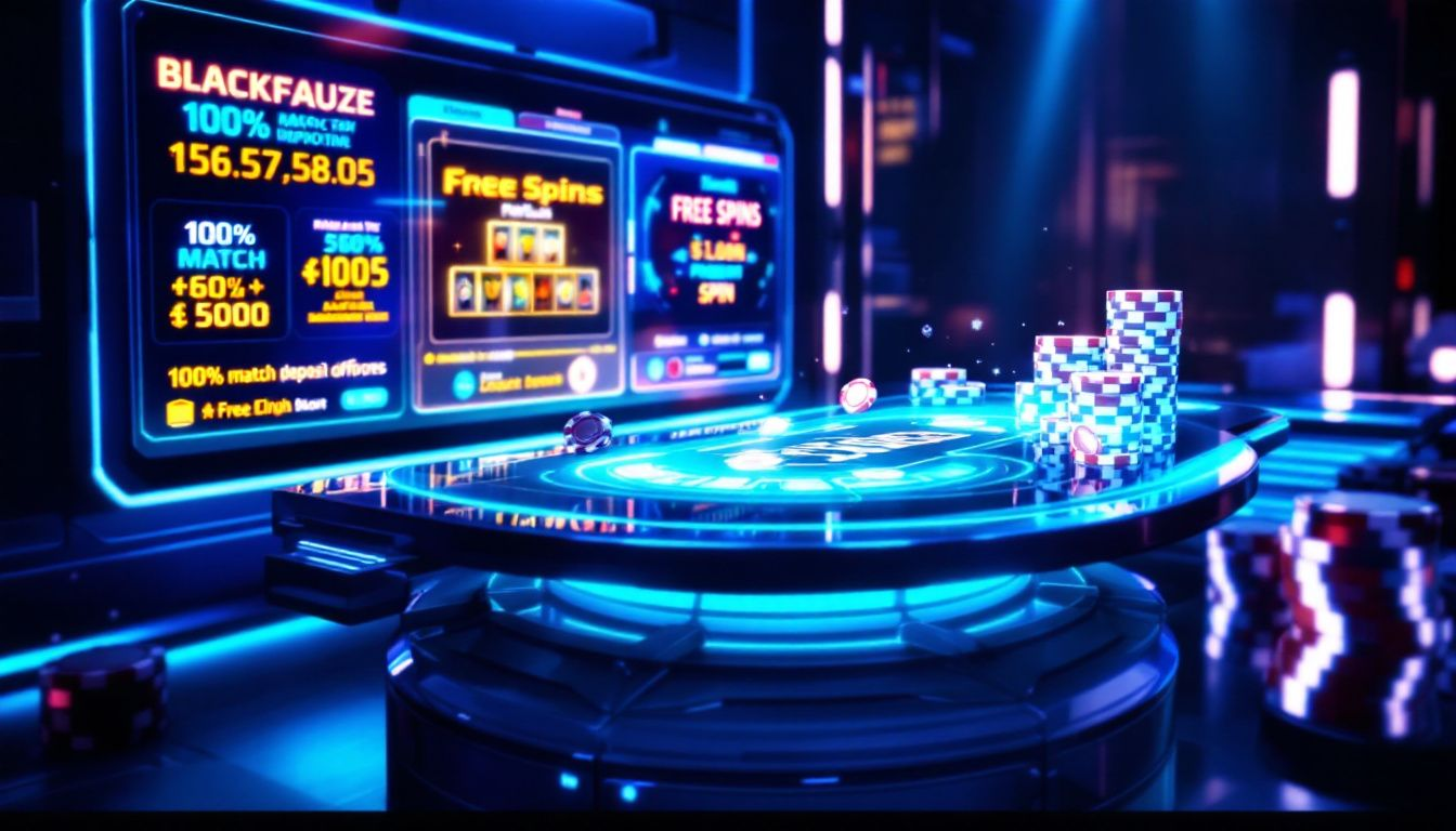 An overview of online blackjack bonuses with promotional graphics.