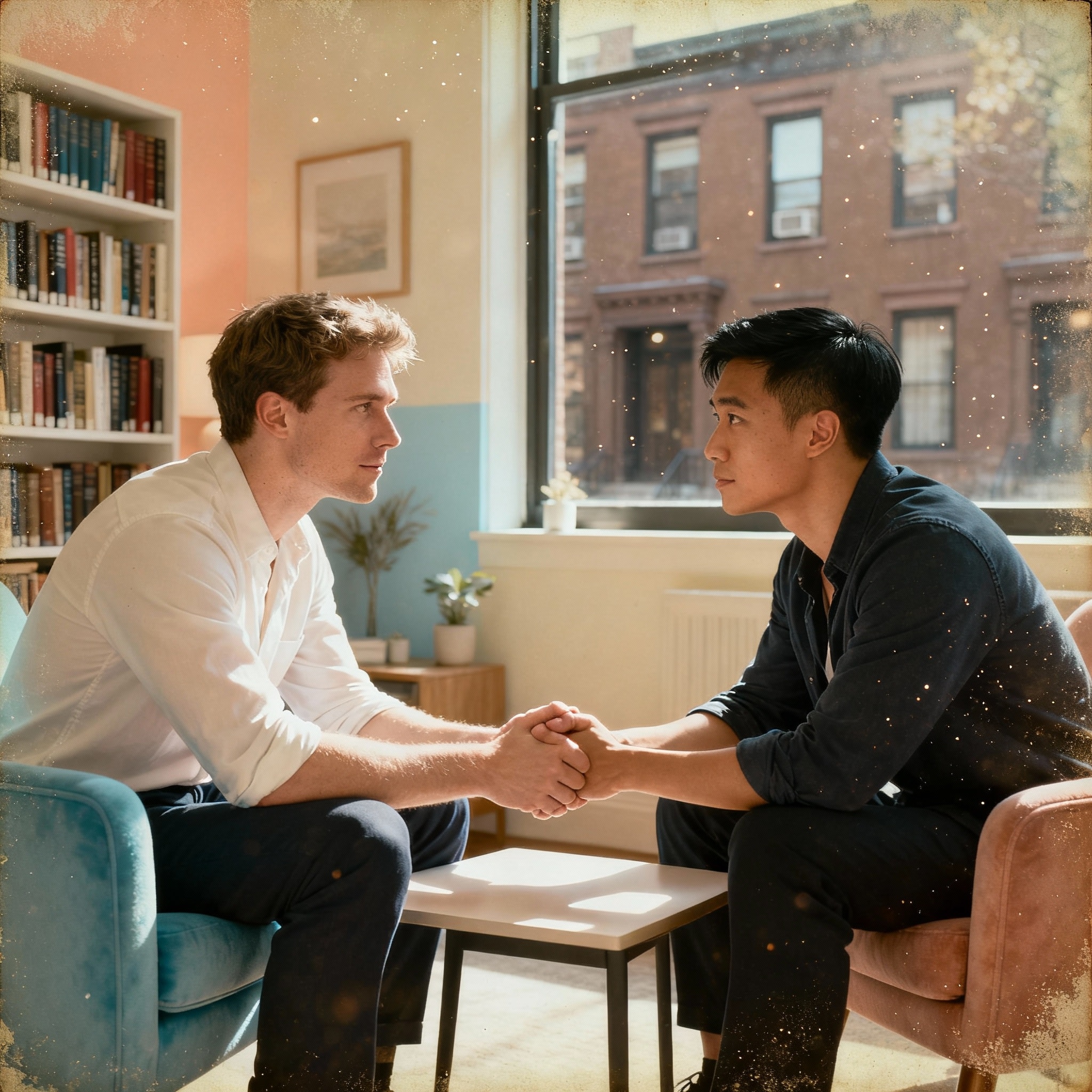 Diverse couples in online therapy, showing support in Manhattan & Brooklyn.