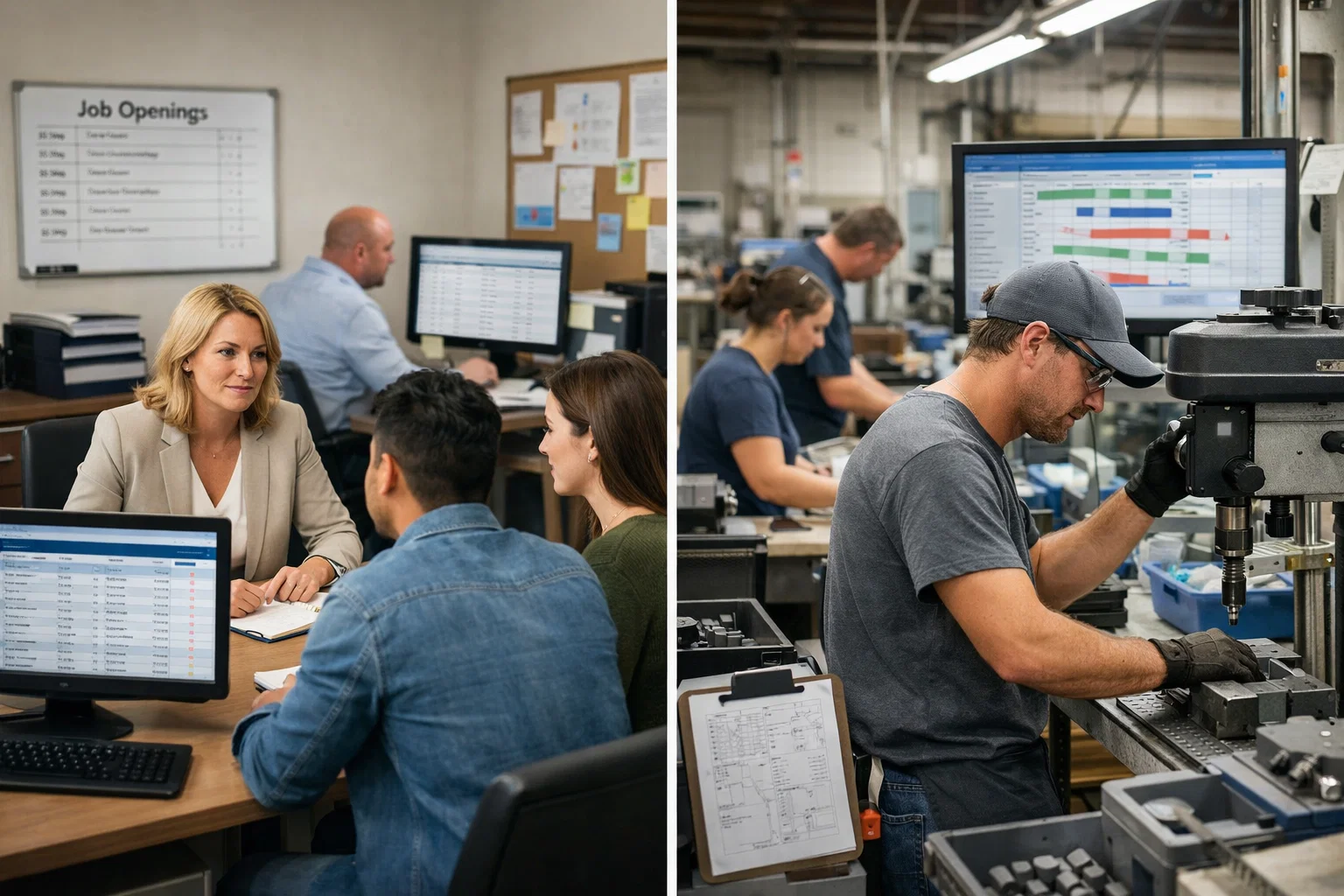 PPC advertising strategies supporting recruitment firms and manufacturing businesses.