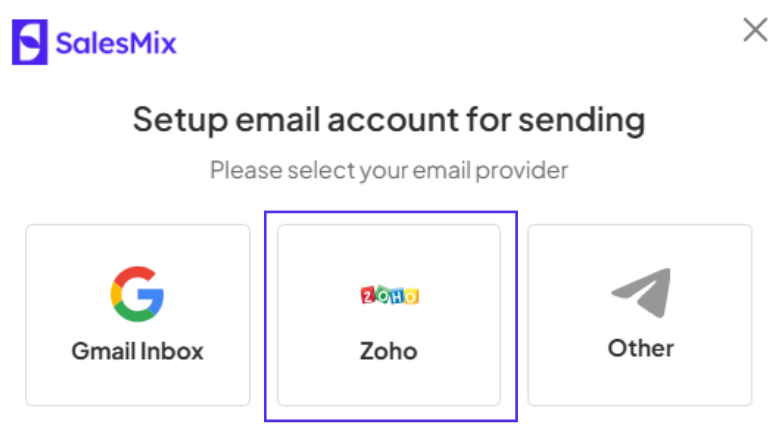 Zoho Mail Integration with SalesMix