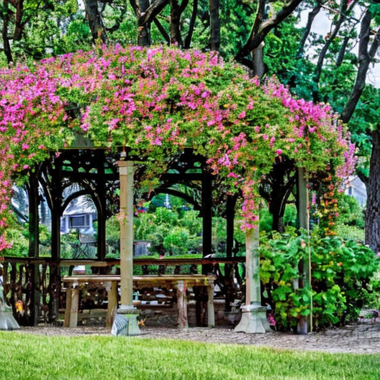 Gazebo with vines