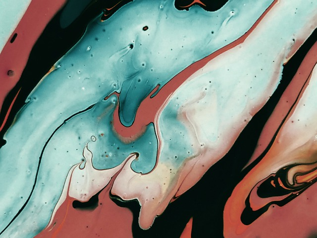 acrylic, pouring, painting
