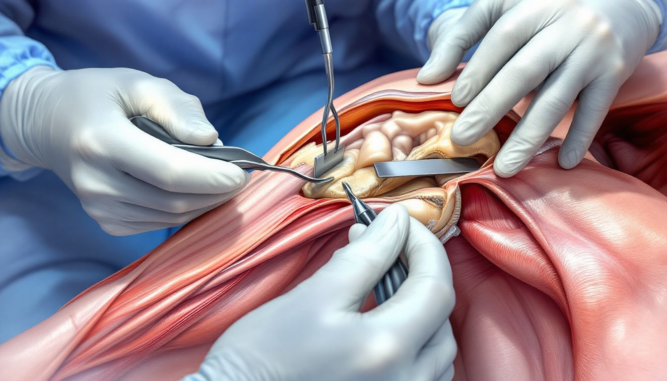 Subacromial Decompression Surgery for Shoulder Pain 2 A surgeon performing arthroscopic subacromial decompression surgery using specialized instruments.
