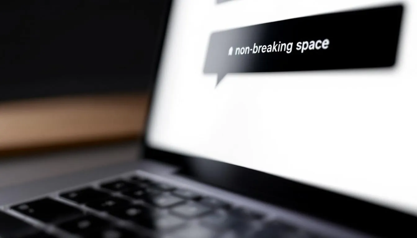 D&eacute;monstration de l'insertion d'un espace ins&eacute;cable sur Mac.