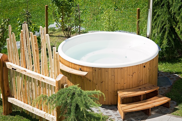 whirlpool, hot tub, garden