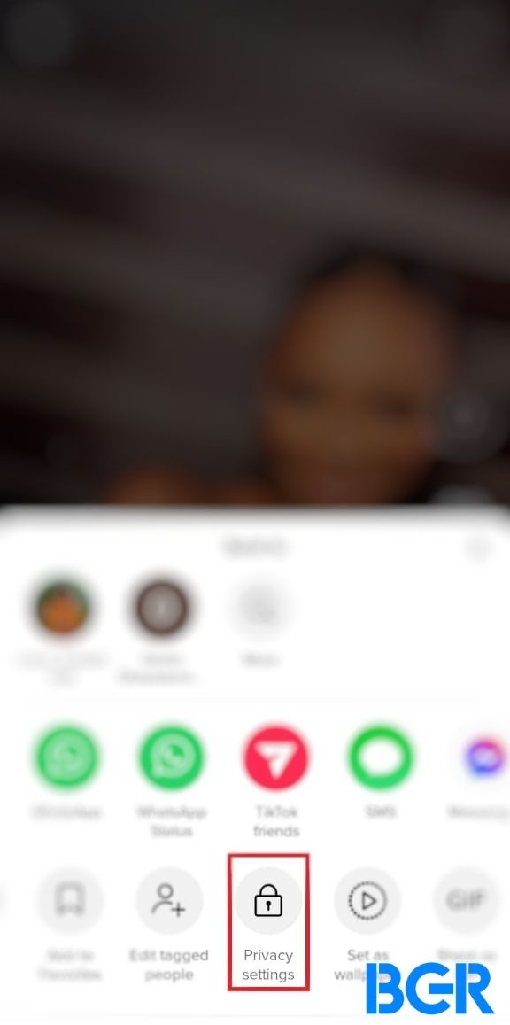 Privacy settings to hide instead of to delete a TikTok video 