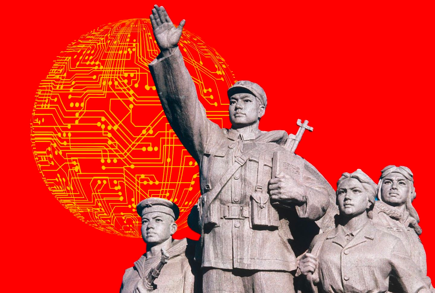 Chinese army officials saluting, digital assets