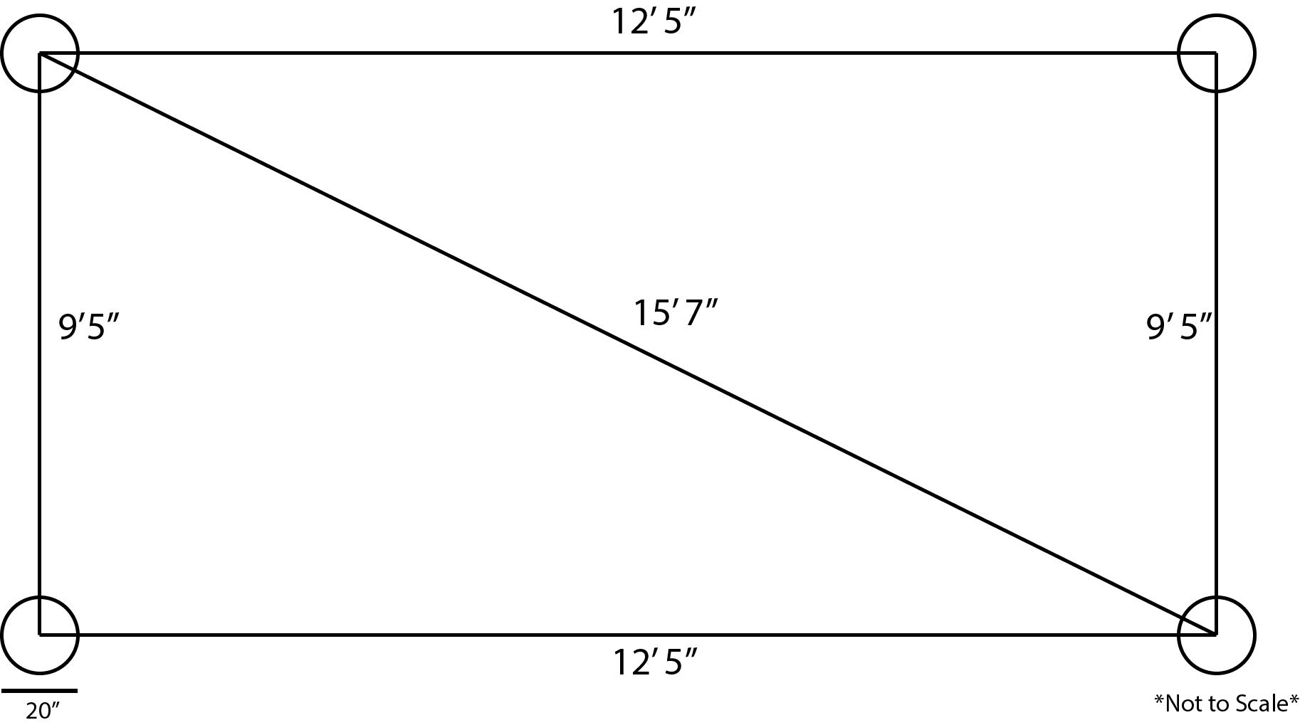 10x13 footing spacing