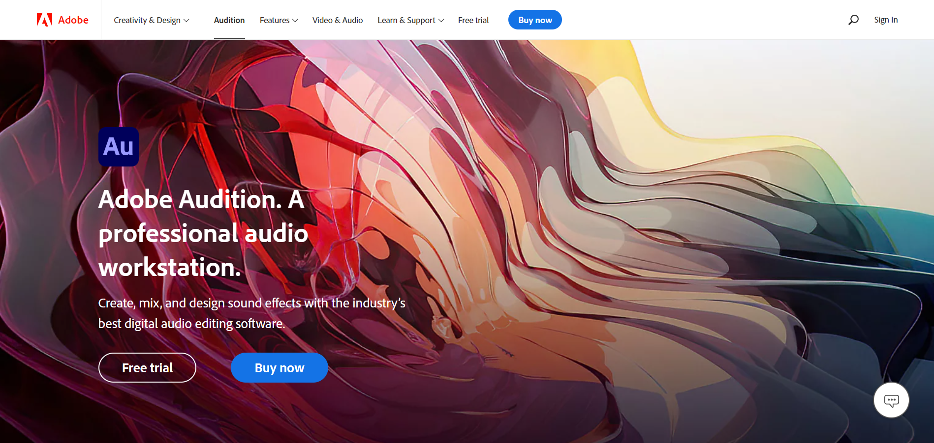 Adobe Audition Main Page