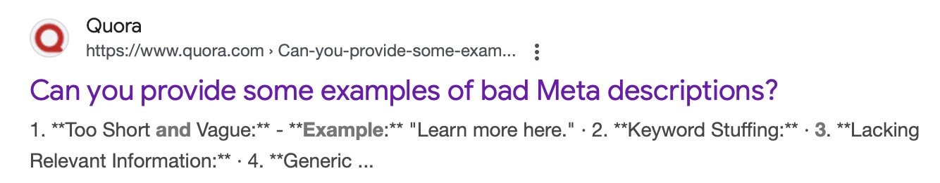 Bad Meta Description (Too Generic)
