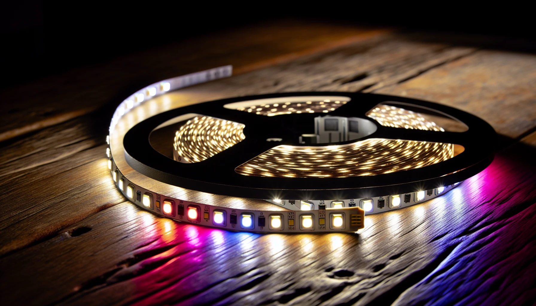 A roll of Tenmiro LED strip lights in a waterproof design