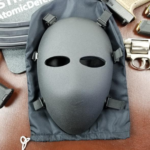 Atomic Defense NIJ Level IIIA+ Full Face Bullet Proof Mask (front)