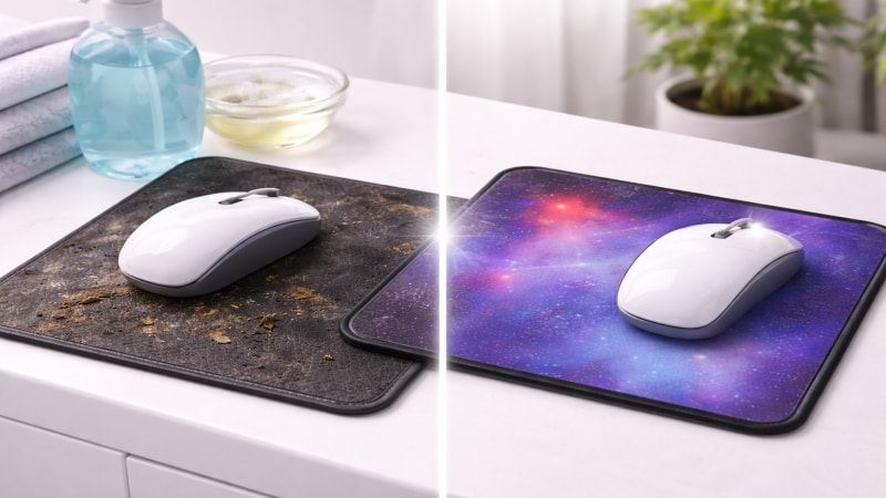 Mouse pads clean and dirty