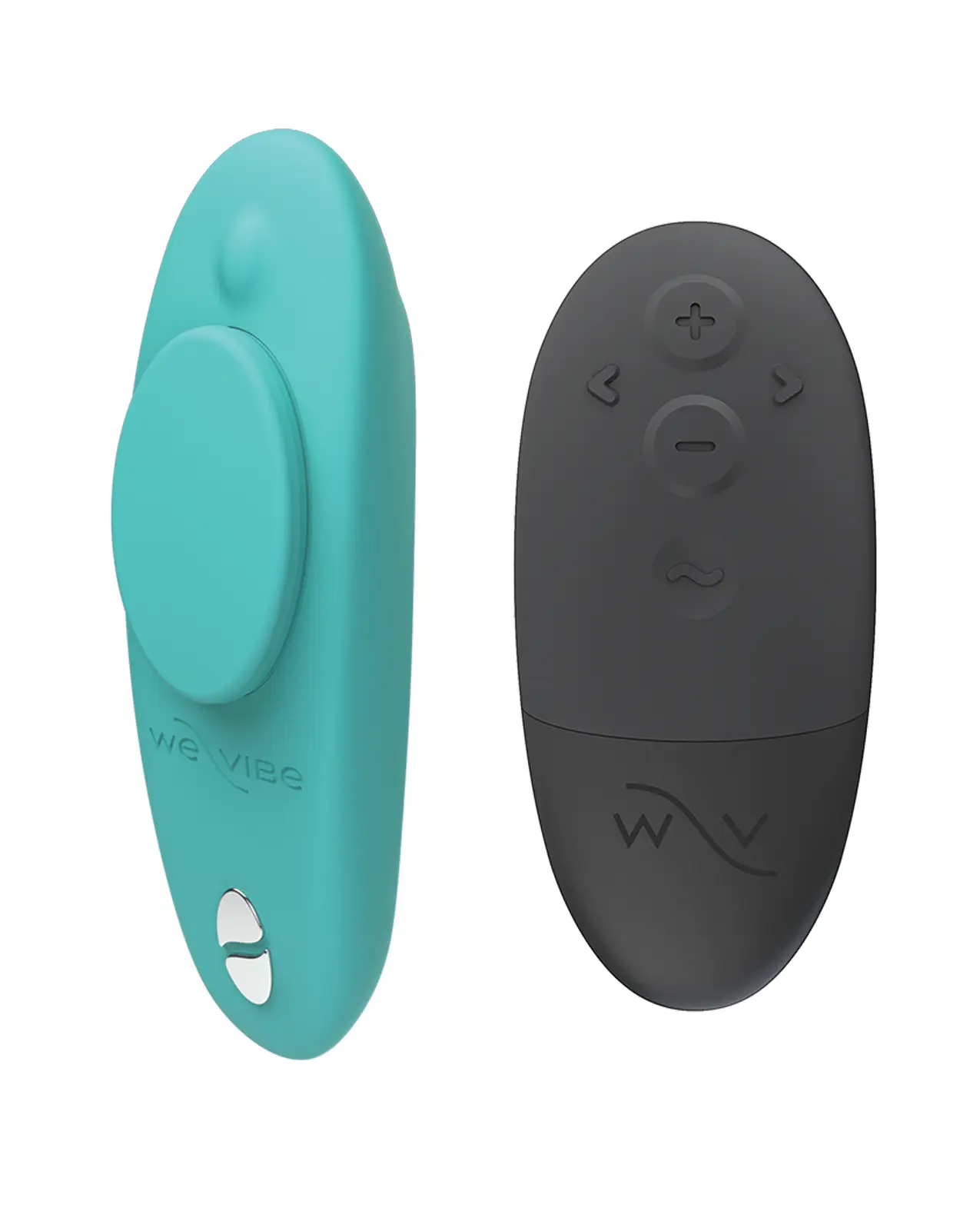 We-Vibe Moxie+ Wearable Rechargeable Silicone Panty Vibe Clitoral Stimulator with Remote – Aqua