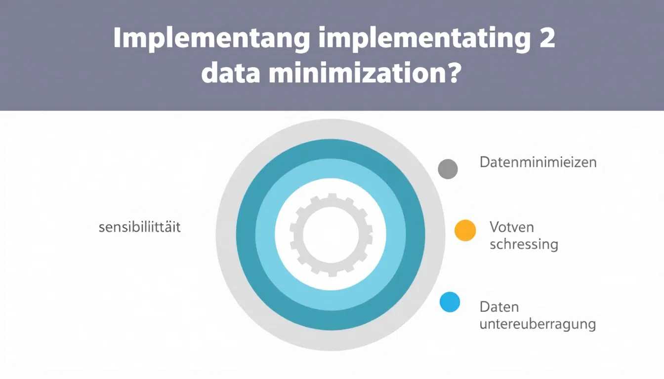 Ein Diagramm, das die Umsetzung der Datenminimierung in einem Unternehmen zeigt. DSGVO Grundsatz Datenminimierung