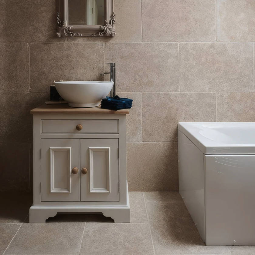 Wychwood Limestone Tumbled Finish 40 x 60cm bathroom tiles from Hyperion Tiles