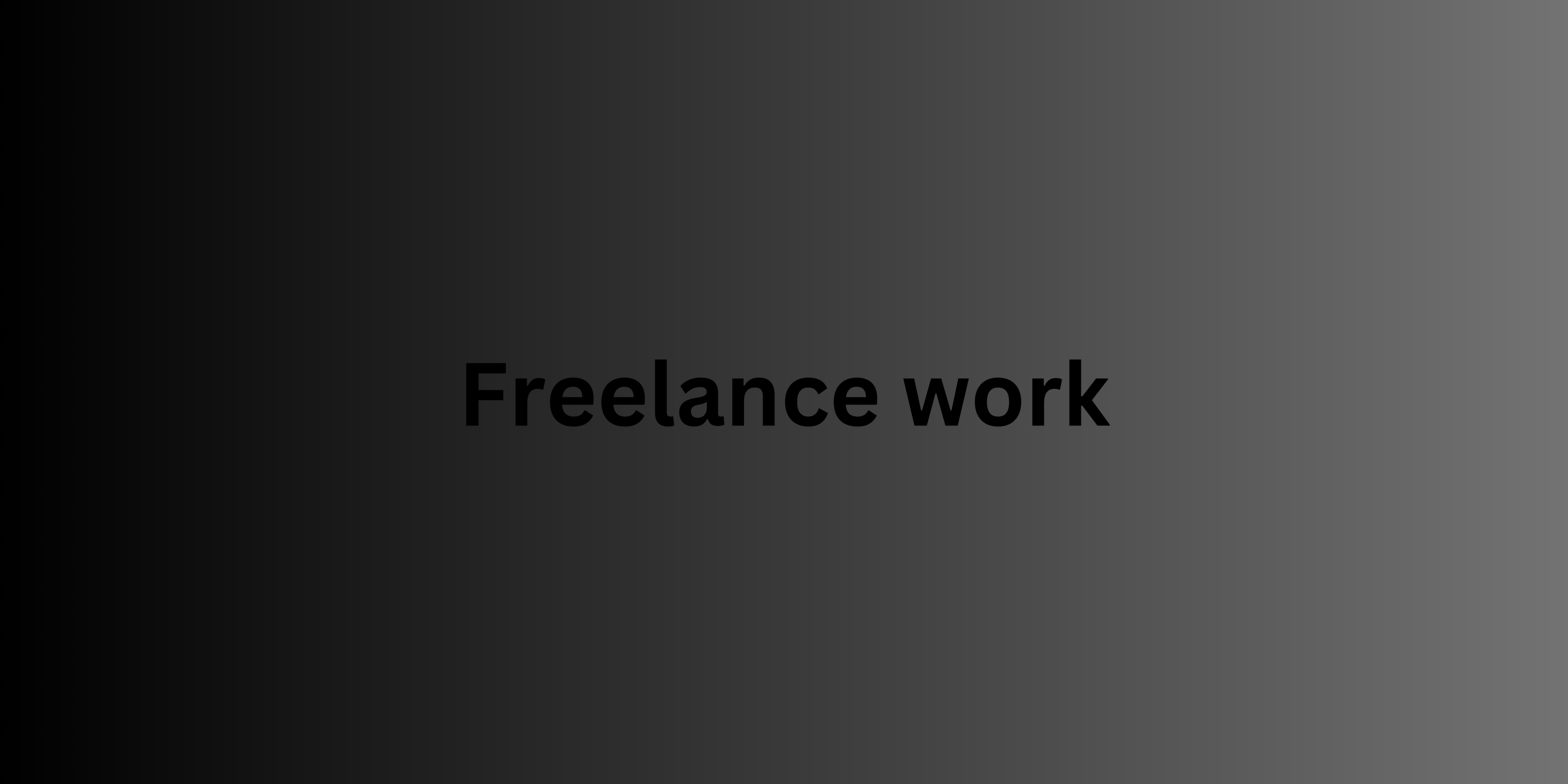Freelance work