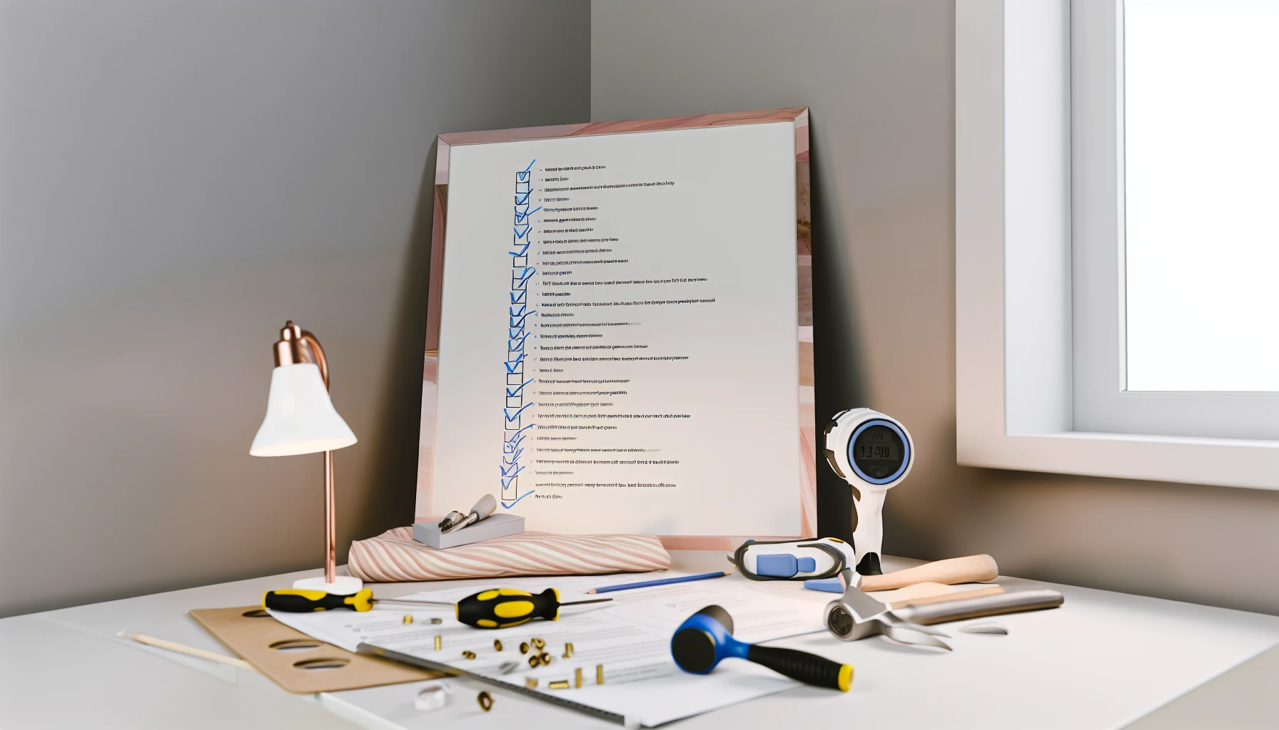 Photo of a home maintenance checklist