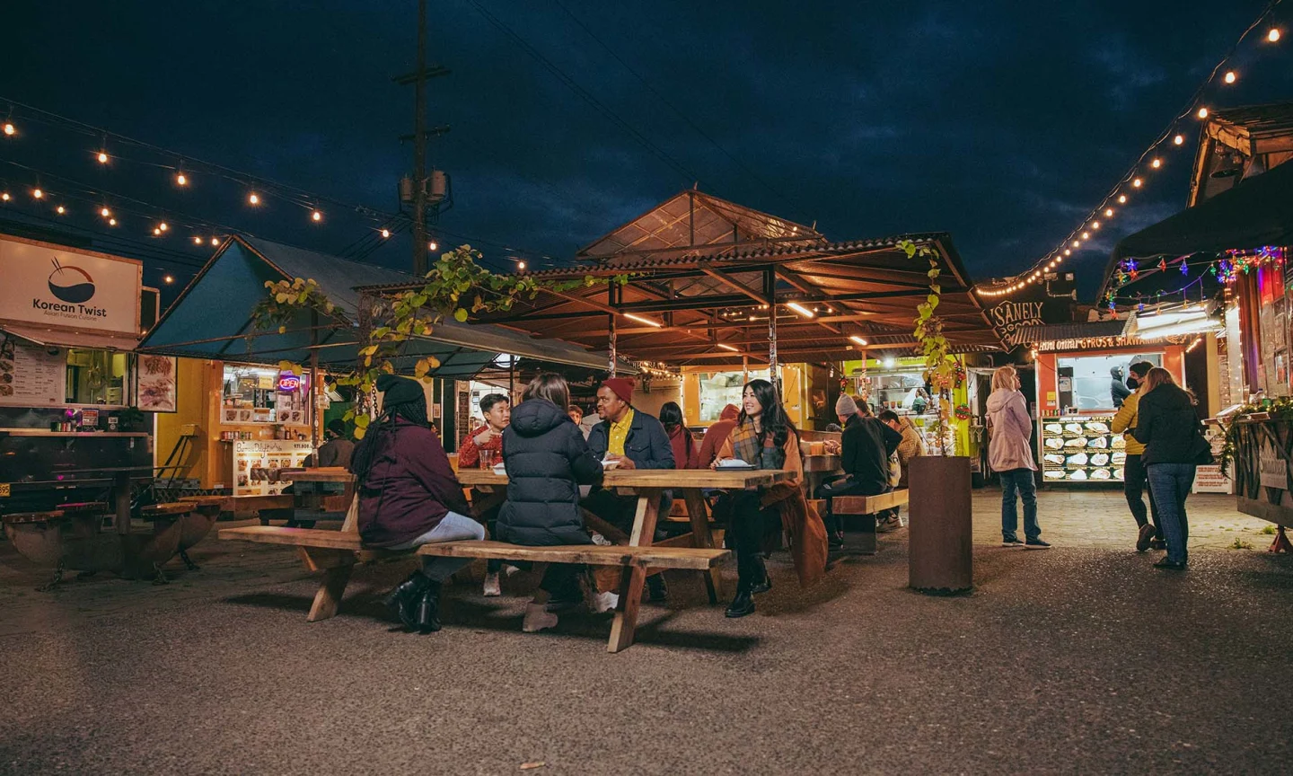 Date idea: 2 couples at a food Cart Pod as a date idea