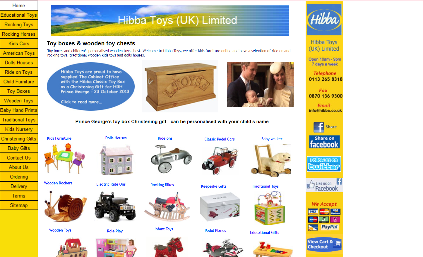 Hibba Toys, based in Leeds, West Yorkshire, is a family-owned business specializing in unique, high-quality wooden toys and gifts. Its distinctive products are perfect for new babies and Christening gifts. 