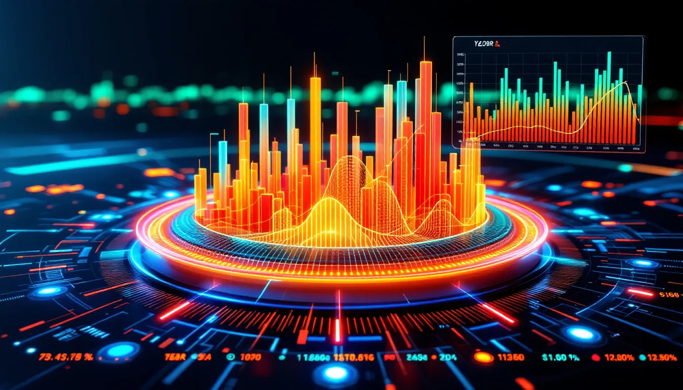 A graphic representation of price volatility in the futures market.