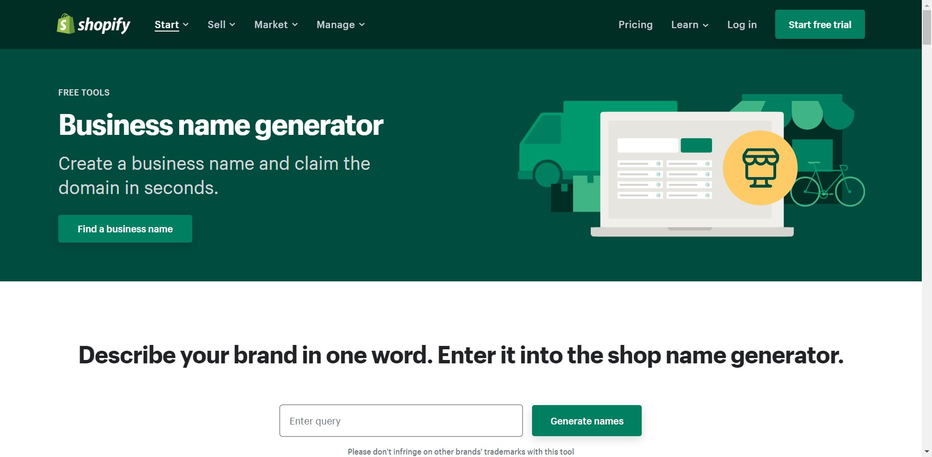 Shopify Business Name Generator