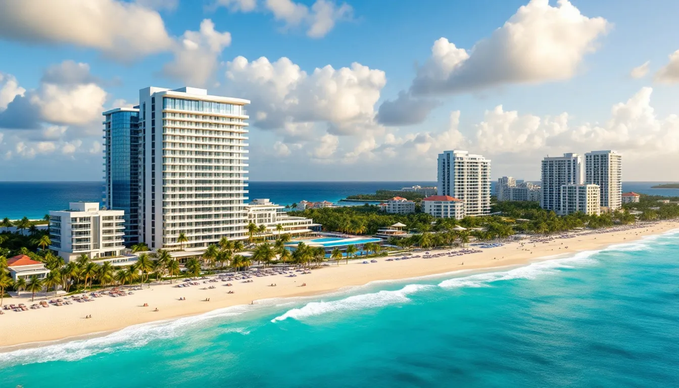 Overview of Cancun real estate market with various properties.