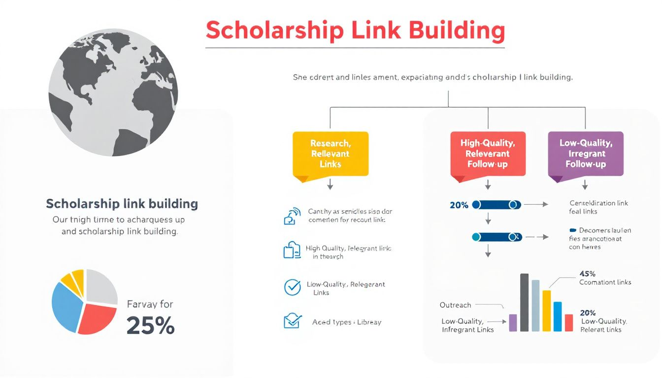 An infographic explaining scholarship link building.