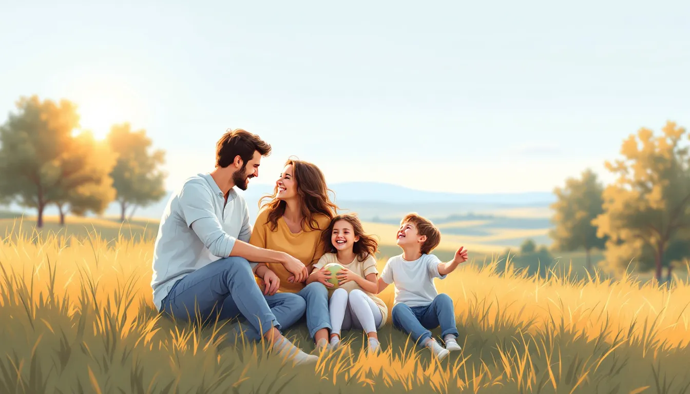 A happy family enjoying time together, symbolizing positive relationships after divorce.