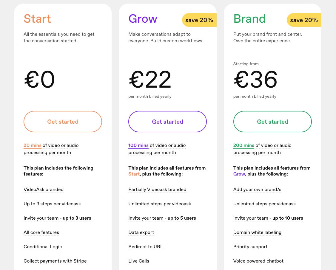 VideoAsk Pricing Plans