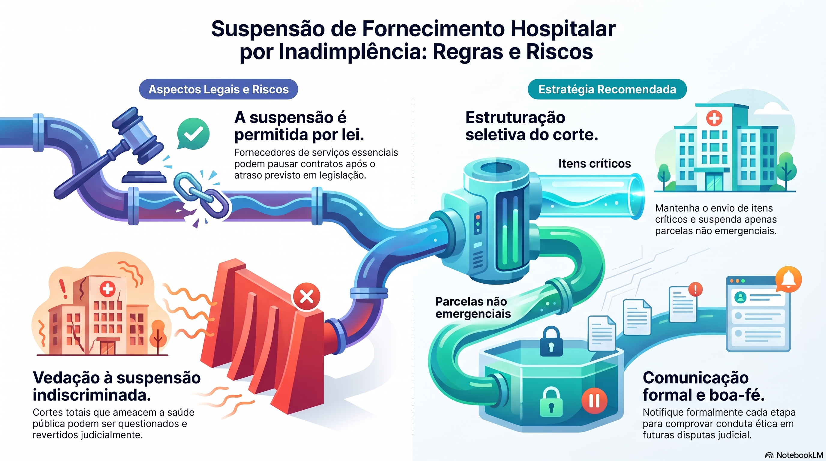 Fornecedor de medicamentos ou insumos hospitalares pode suspender o fornecimento por falta de pagamento?