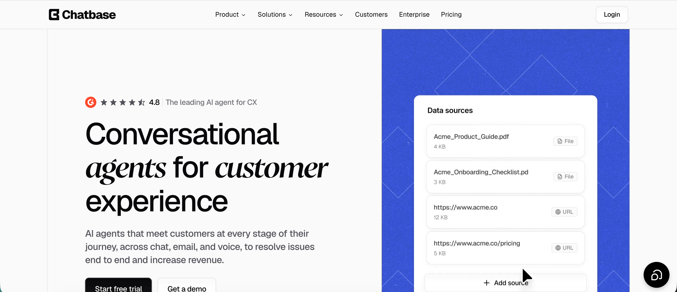 AI customer service solutions - Chatbase