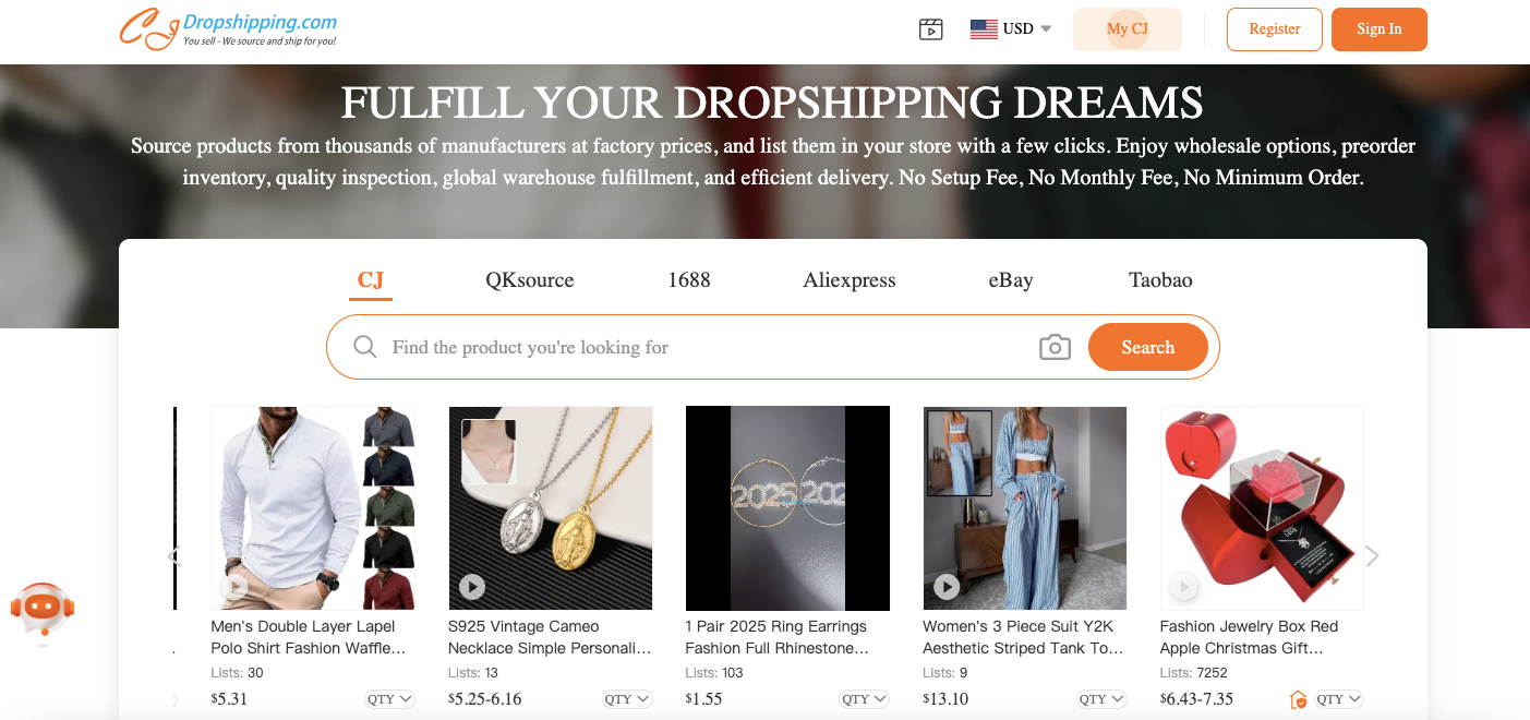cj dropshipping can be used for watch dropshipping in several product categories