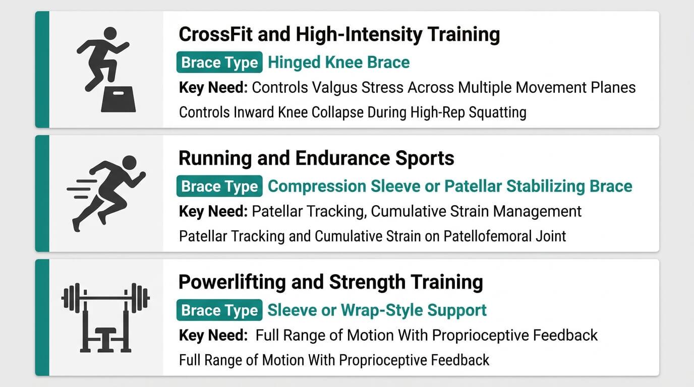 Which Knee Brace Is Best for Your Sport: CrossFit, Running, or Lifting?