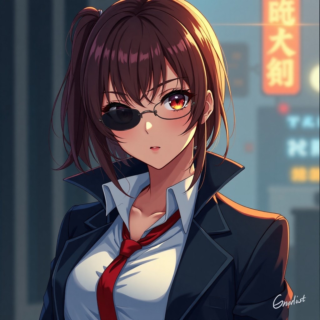 Female anime character as a professional spy