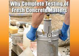 Concrete air testing equipment on a construction site