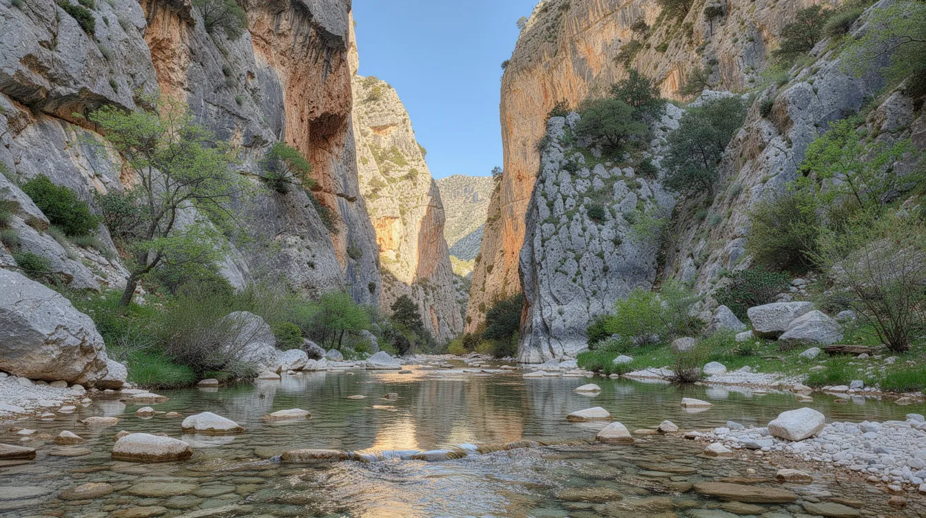 A imagem retrata a bela paisagem de Sarakina, uma localidade na ilha de Creta, Grécia, com suas águas cristalinas do mar Egeu e montanhas ao fundo. Este destino é conhecido por sua rica história e cultura, atraindo visitantes em busca de experiências únicas e beleza natural.