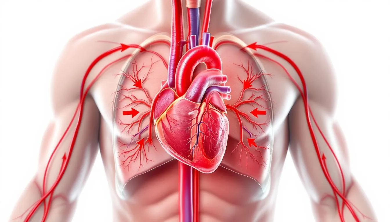 The image depicts a human figure immersed in cold water, illustrating the concept of blood flow redistribution during cold exposure. This visual representation highlights how cold plunges can affect core body temperature and blood circulation, emphasizing the body's response to cold water immersion.