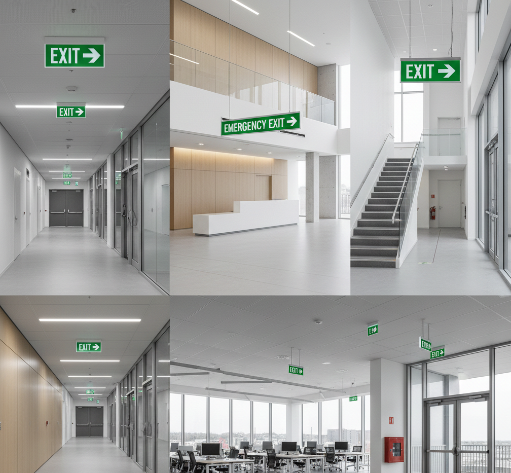 Where to Place Emergency Exit Signage? 6 fire signs installation in commercial buildings
